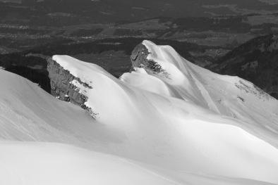 Schneegratskulpturen