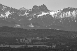 Hochvogel, Aggenstein und Breitenberg über dem Ostallgäu