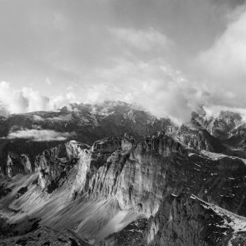 Blick vom Hochiss auf die Dalfazer Wände