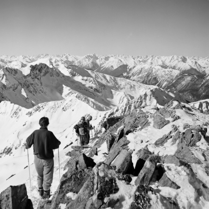 Skitourengeher am Gipfel