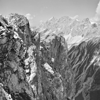 Gipfel Gehrenspitze, Blick ins Wettersteingebirge