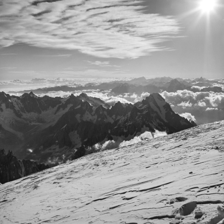 Auf dem Montblanc - Grandes Jorasses und Wallis 