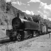 Dampflok des "Train des pignes" im Bahnhof von Annot (Hochprovence) - 25.09.2022