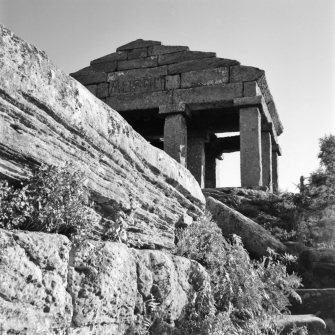 Rekonstruierter Tempel auf dem Donon  (Nordvogesen) - 09.09.2023